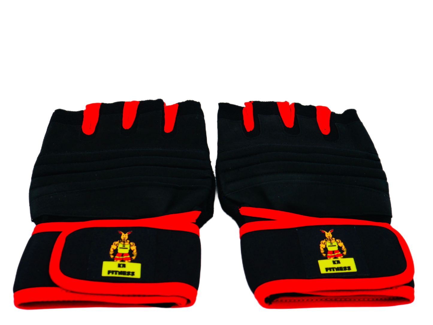 Kangaroo Built Fitness Half Finger Weightlifting Gloves Red