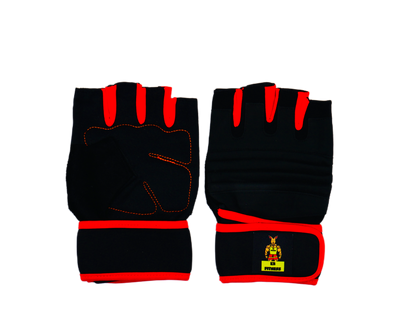 Kangaroo Built Fitness Half Finger Weightlifting Gloves Red