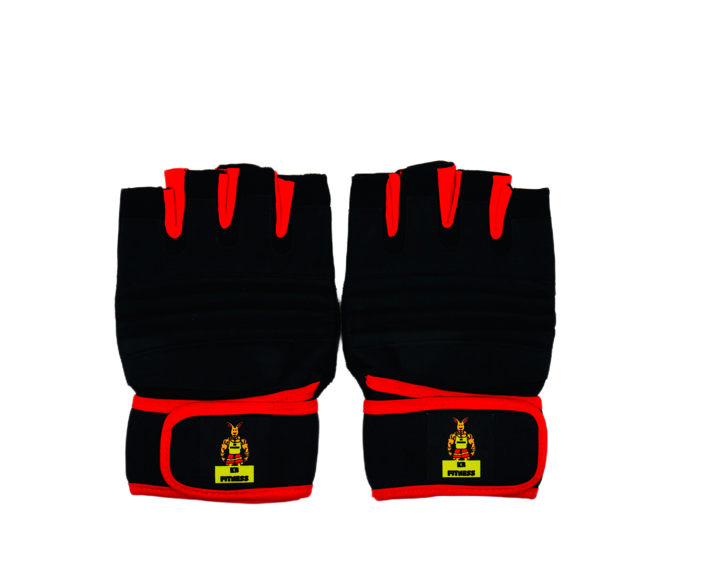 Kangaroo Built Fitness Half Finger Weightlifting Gloves Red